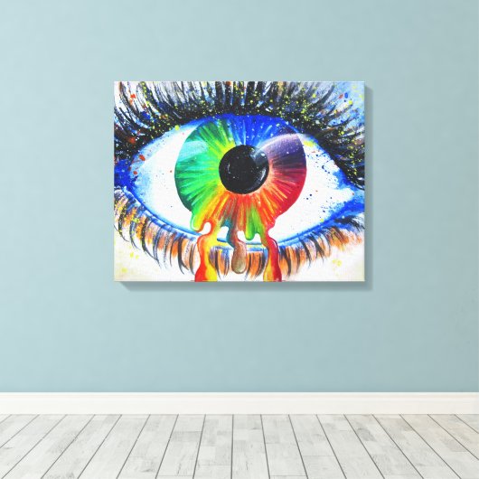 Iris Canvas Afdruk (Insitu (Houten vloer))