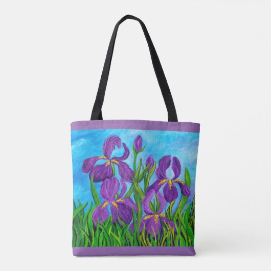 Iris Canvas tas (Achterkant)