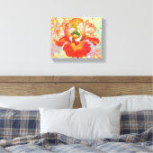 Iris Canvasprint met verfspetters Canvas Afdruk (Insitu (Slaapkamer))