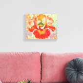 Iris Canvasprint met verfspetters Canvas Afdruk (Insitu (Woonkamer))