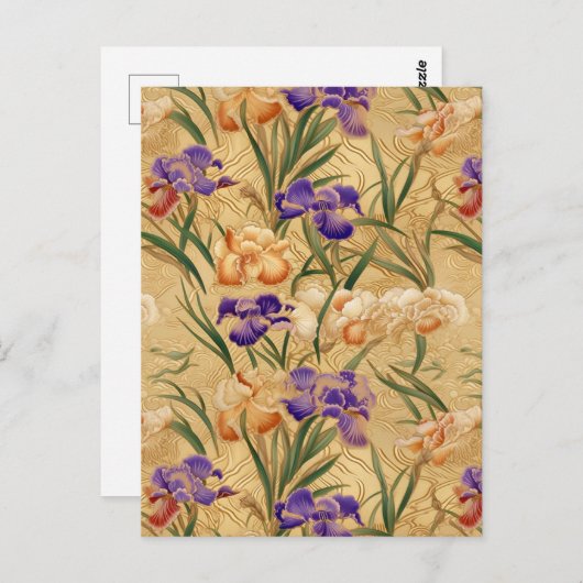 Iris Chiyogami Briefkaart (Voorkant / Achterkant)