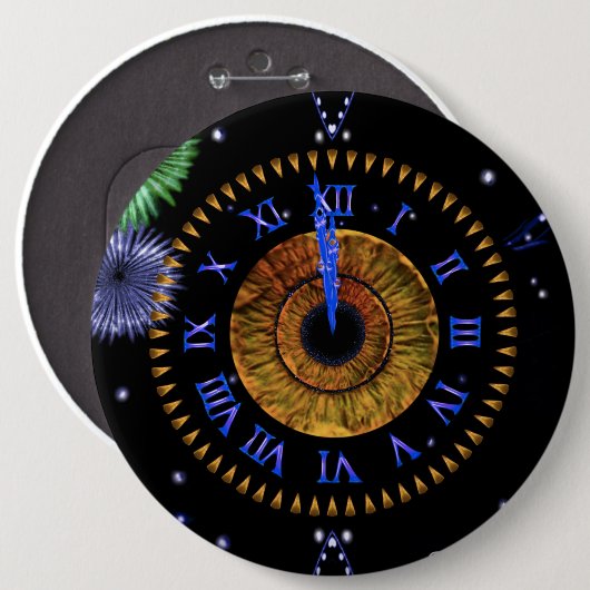 Iris Clock Bronze Button (Voorkant /achterkant)