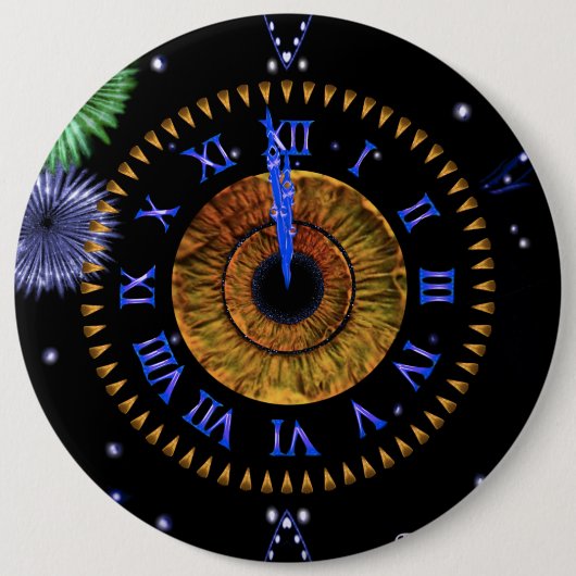 Iris Clock Bronze Button (Voorkant)