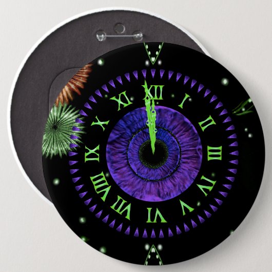 Iris Clock Paarse Button (Voorkant /achterkant)