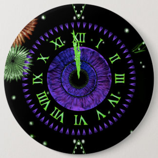 Iris Clock Paarse Button
