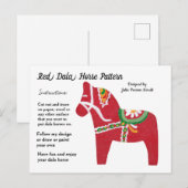 Iris Dala Horse Pattern om te delen Feestdagenkaart (Voorkant / Achterkant)