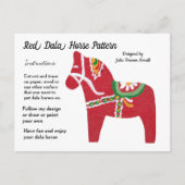 Iris Dala Horse Pattern om te delen Feestdagenkaart (Voorkant)