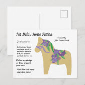 Iris Dala Horse Pattern om te delen Feestdagenkaart (Voorkant / Achterkant)