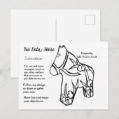 Iris Dala Horse Pattern om te delen Feestdagenkaart (Voorkant / Achterkant)