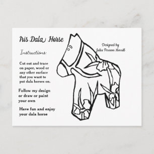 Iris Dala Horse Pattern om te delen Feestdagenkaart