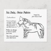 Iris Dala Horse Pattern om te delen Feestdagenkaart (Voorkant)