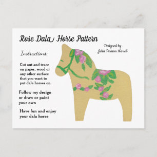Iris Dala Horse Pattern om te delen Feestdagenkaart
