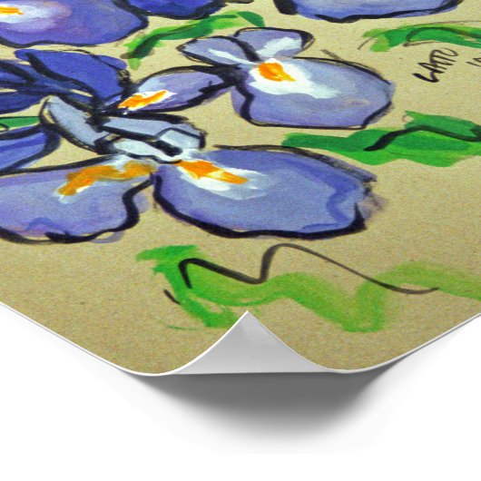 Iris Dance Abstract schilderen Art Poster afdrukke (Hoek)