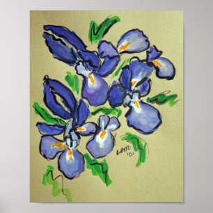 Iris Dance Abstract schilderen Art Poster afdrukke