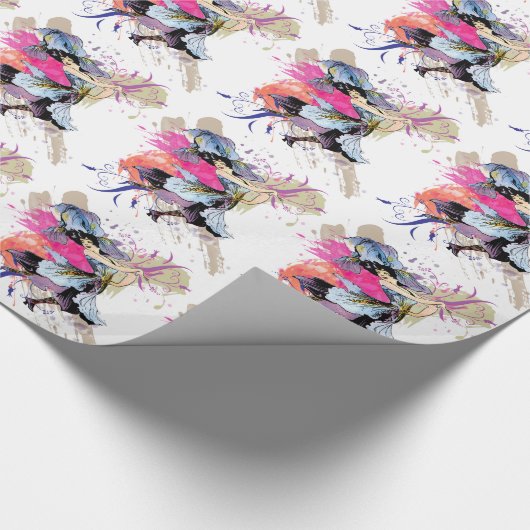 Iris Dancing Fairy Lady  Art Celebrate Cadeaupapier (Hoek)