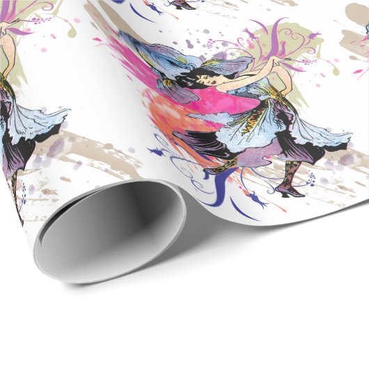 Iris Dancing Fairy Lady  Art Celebrate Cadeaupapier (Rol Hoek)