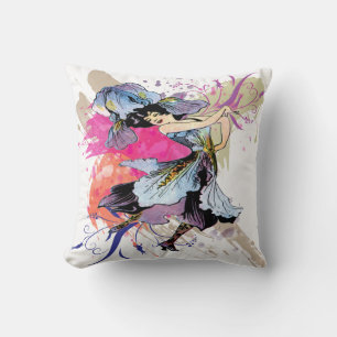 Iris Dansende Fairy Lady  Abstracte kunst Kussen