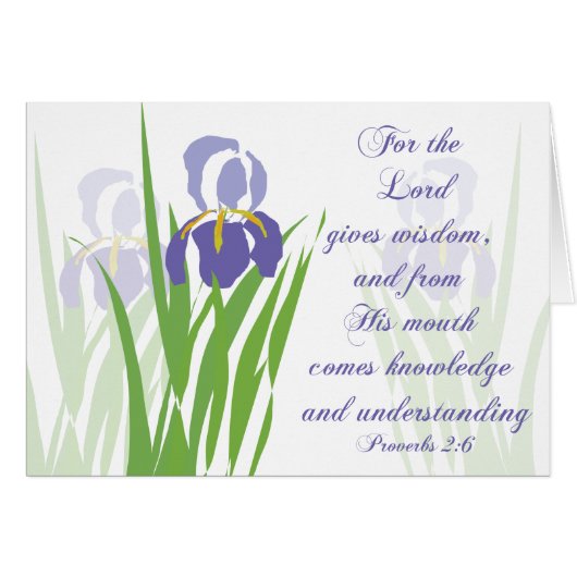 Iris, De Heer geeft wijsheid Parakaleo briefkaart (Voorkant Horizontaal)