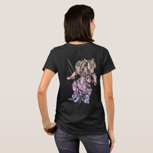 Iris Digitale Kunst Schets Transparantie Tshirt (Achterkant volledig)