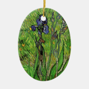 Iris door Vincent van Gogh, Oude Tuinbloemen Keramisch Ornament