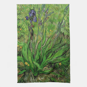 Iris door Vincent van Gogh, Oude Tuinbloemen Theedoek