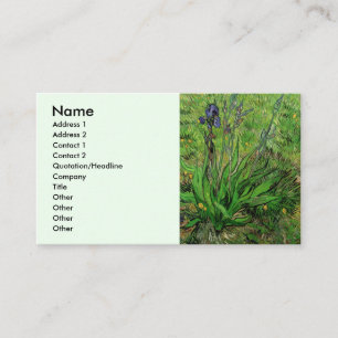 Iris door Vincent van Gogh, Vintage Tuinbloemen Visitekaartje