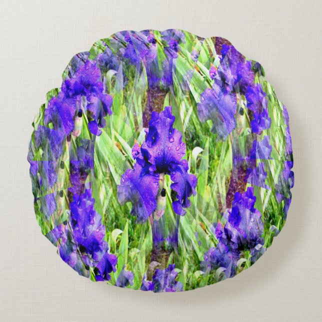 Iris Draai..... Rond Kussen (Voorkant)
