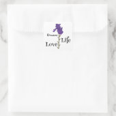 Iris, dromer, leven, liefde vierkante sticker (Tas)