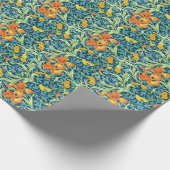 Iris, een William Morris patroon, Cadeaupapier (Hoek)