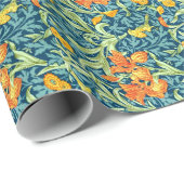 Iris, een William Morris patroon, Cadeaupapier (Rol Hoek)