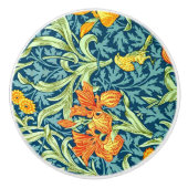 Iris, een William Morris patroon, Keramische Knop (Voorkant)