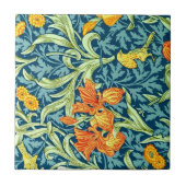 Iris, een William Morris patroon, Tegeltje (Voorkant)