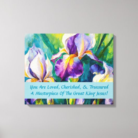 Iris Elegance Inspirerend Canvas Afdruk (Voorkant)