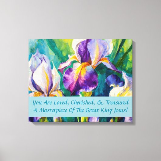 Iris Elegantie Opgespannen Canvasprint Canvas Afdruk (Voorkant)