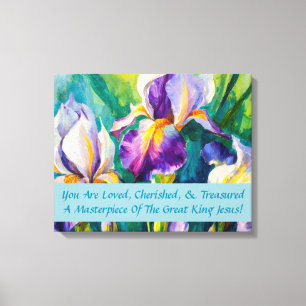 Iris Elegantie Uitgerekt Canvas Print