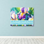 Iris Elegantie Uitgerekt Canvas Print (Insitu (Houten vloer))