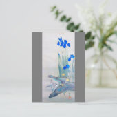 Iris en Bird, Watanabe Seitei Briefkaart (Staand voorkant)