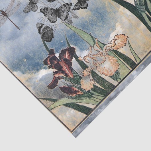 IRIS EN BUTTERFLIES IN GESLOTEN weefselpapier Tissuepapier (Detail)