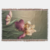 Iris en Butterfly Throw Blanket Deken (Voorkant)