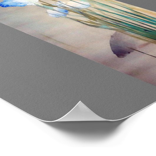 Iris en Carp, Watanabe Seitei Poster (Hoek)