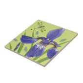 Iris- en Dragonfly-tegels Tegeltje (Zijkant)