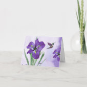 Iris en kolibrie bedankkaart (Achterkant)