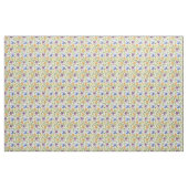 Iris en rozen waterverf bloemmotief stof (Yard (91,4 cm))