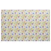 Iris en rozen waterverf bloemmotief stof (Fat Quarter)