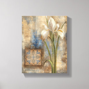 Iris en Tile Canvas Afdruk