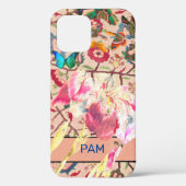 IRIS EN WILLIAM MORRIS iPhone 12 HOESJE DIY NAME (Achterkant)