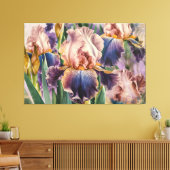 *~* IRIS Fantasy Floral TV2 Stretched Canvas Print (Insitu (Woonkamer))