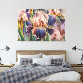 *~* IRIS Fantasy Floral TV2 Stretched Canvas Print (Insitu (Slaapkamer))