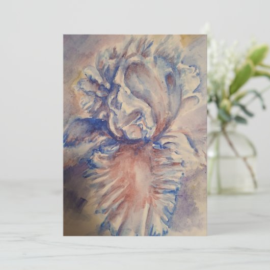 Iris Feestdagenkaart (Staand voorkant)