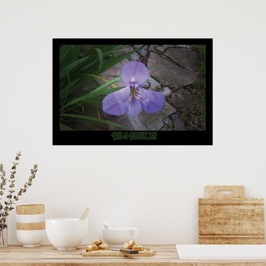 "Iris & Flagstone" — Afdruk Poster (Keuken)